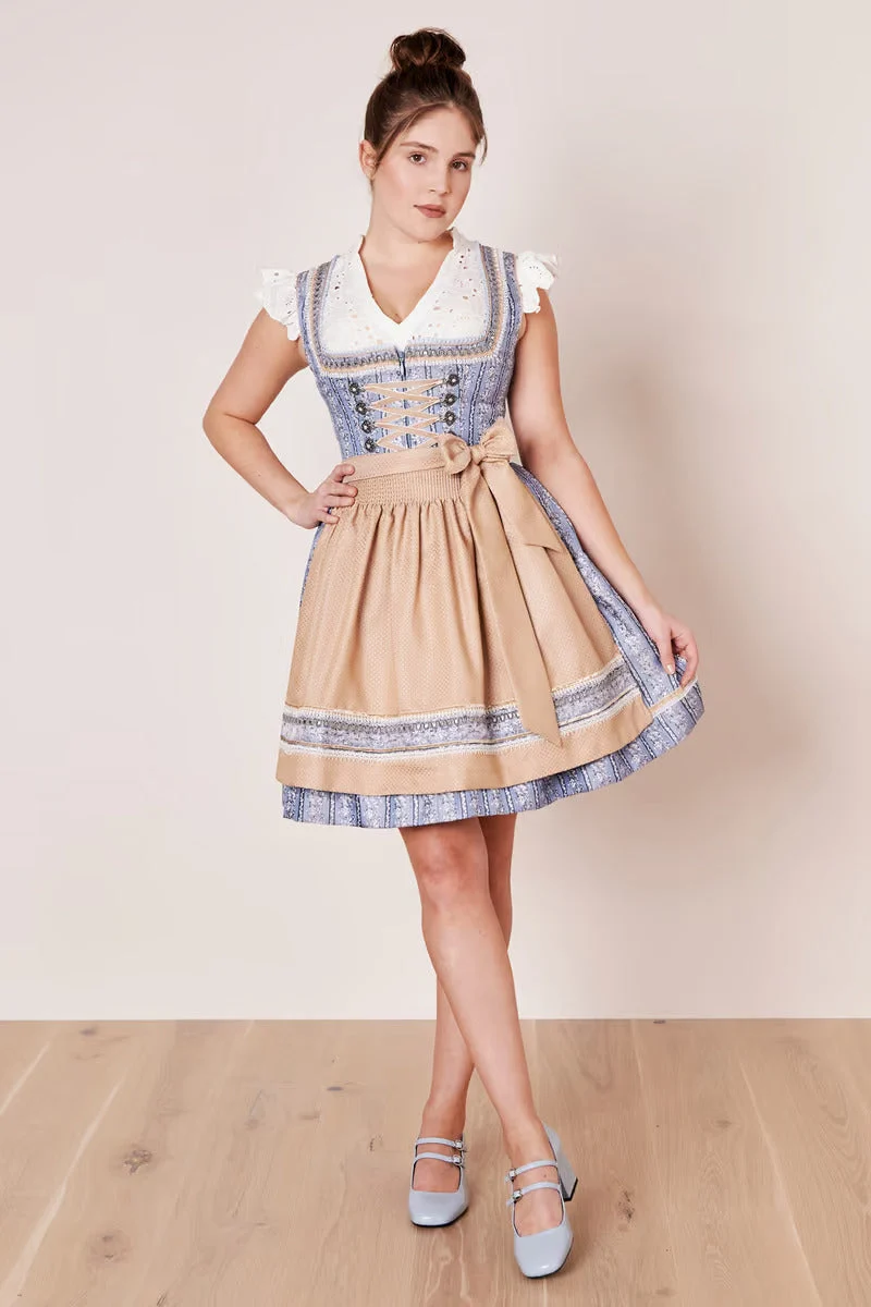 Kruger Mini Dirndl 2pcs. 50cm "Eike" blue (34)