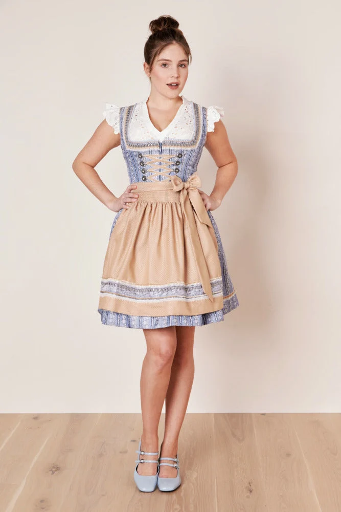 Kruger Mini Dirndl 2pcs. 50cm "Eike" blue (34)