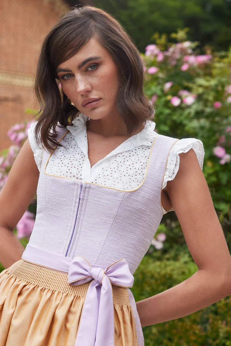 Kruger Midi Dirndl 2pcs. 60cm "Inessa" purple (36)