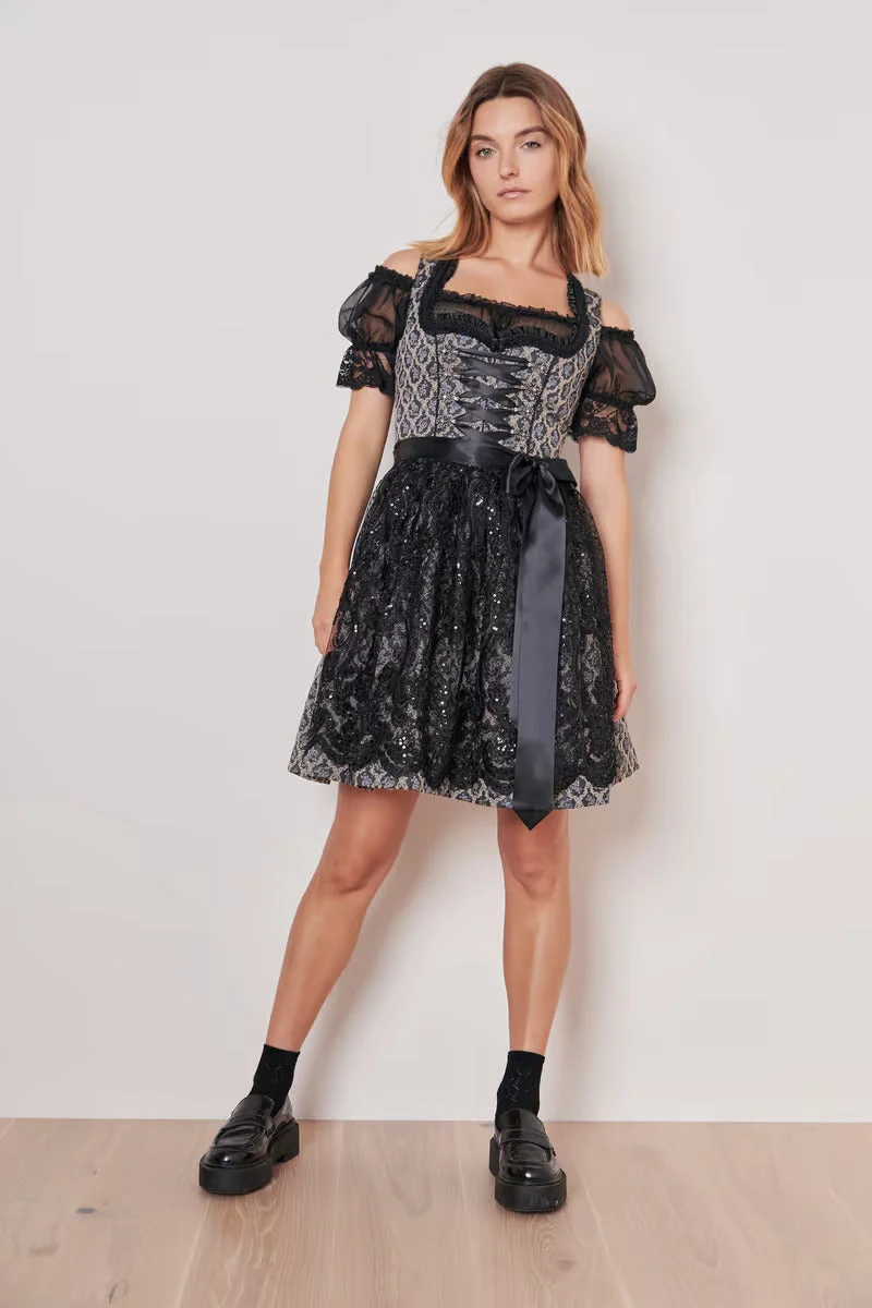 Kruger Mini Dirndl 2pcs. 50cm "Lonie" black