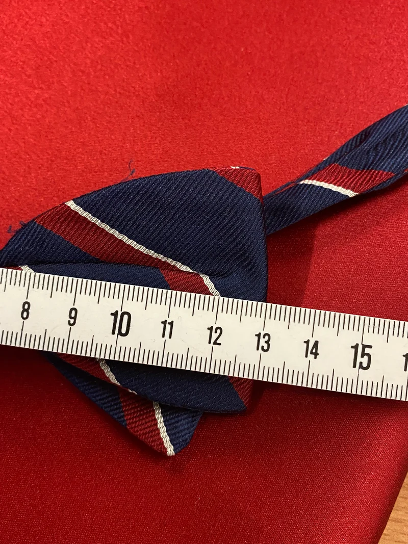 Vintage Fliege Gestreift Dunkelblau Rot Retro Querbinder