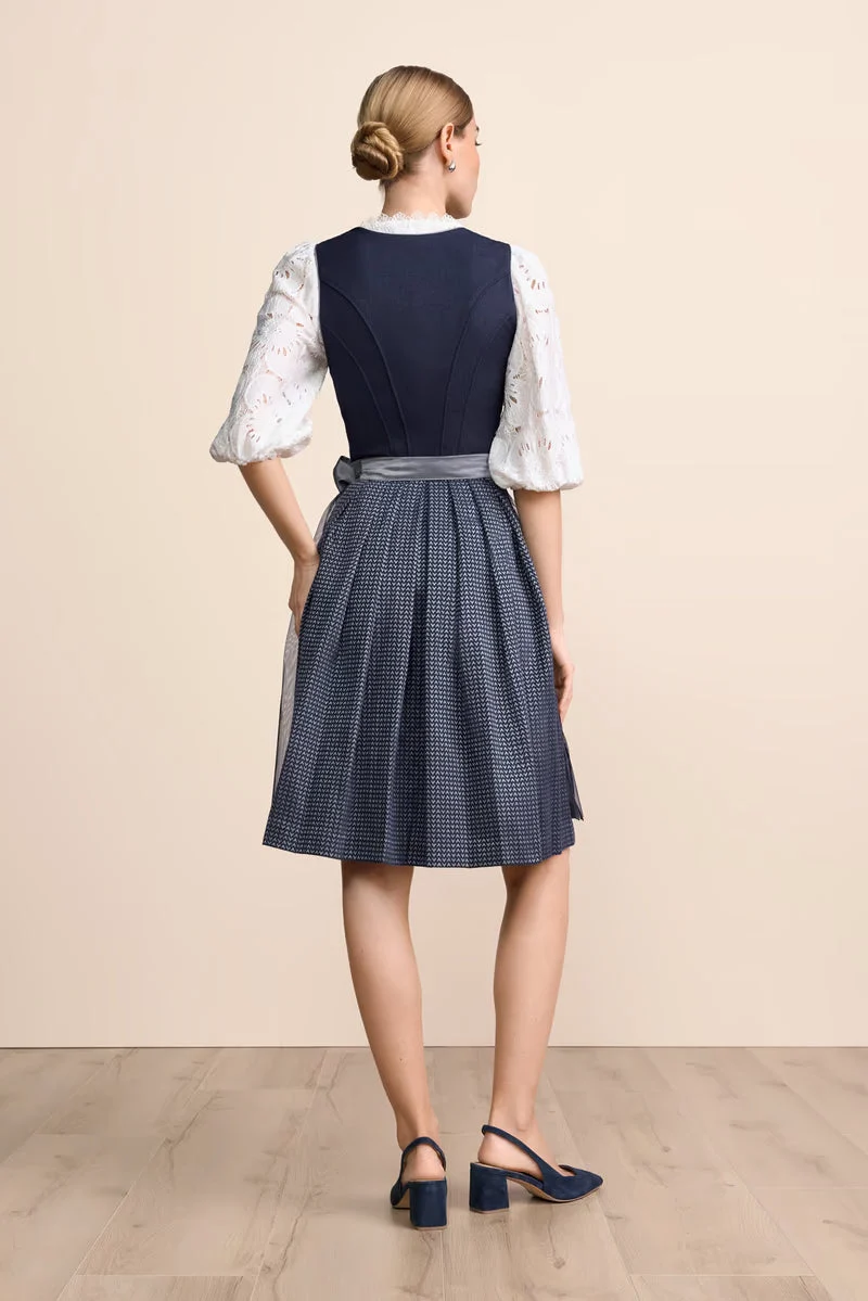 Kruger Midi Dirndl 2pcs. 60cm "Tessi" blue