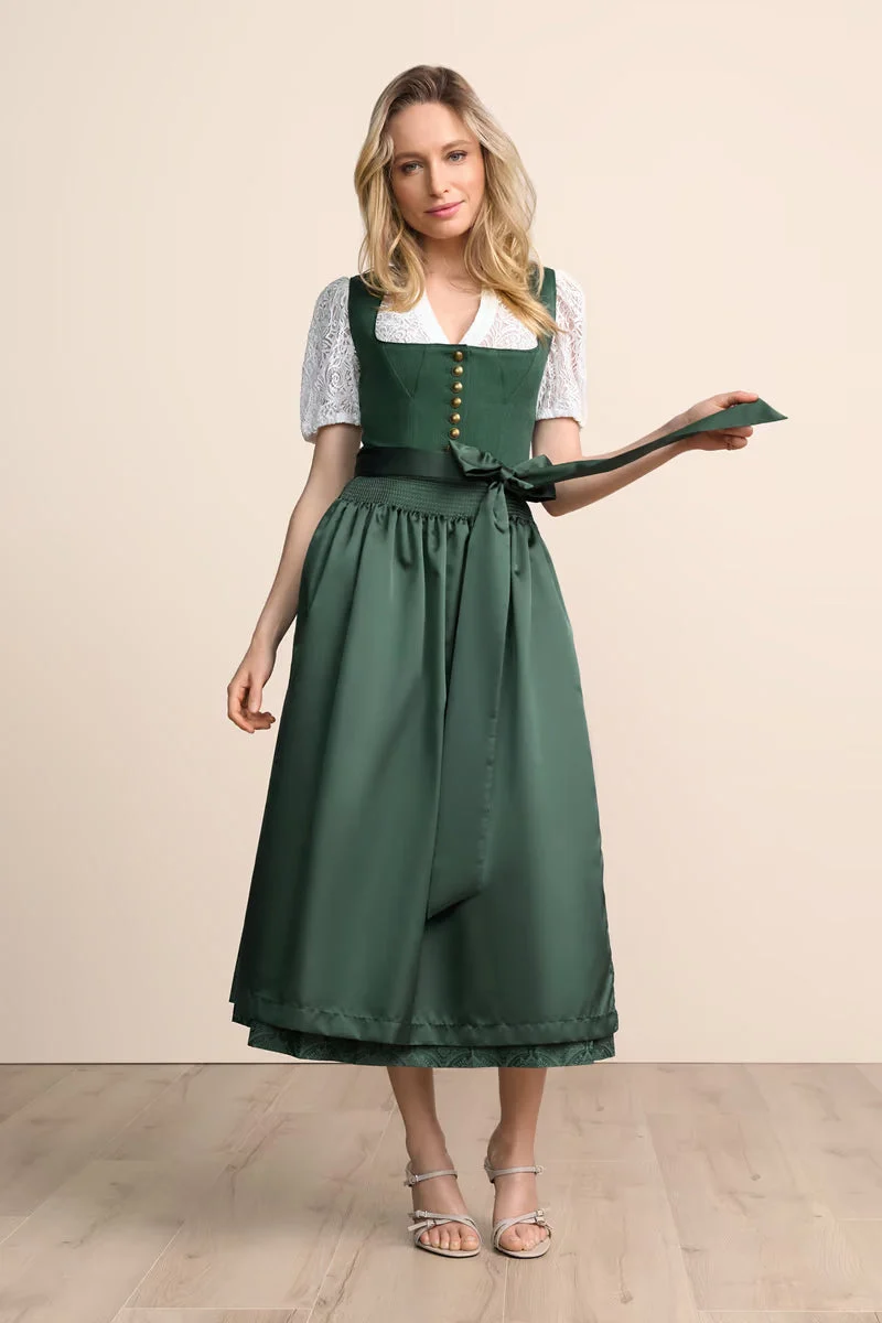 Kruger Long Dirndl 2pcs. 80cm "Masha" green