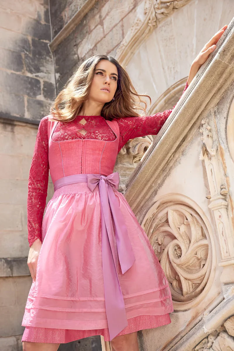 Kruger Long Dirndl 2pcs. 70cm "Amandine" red