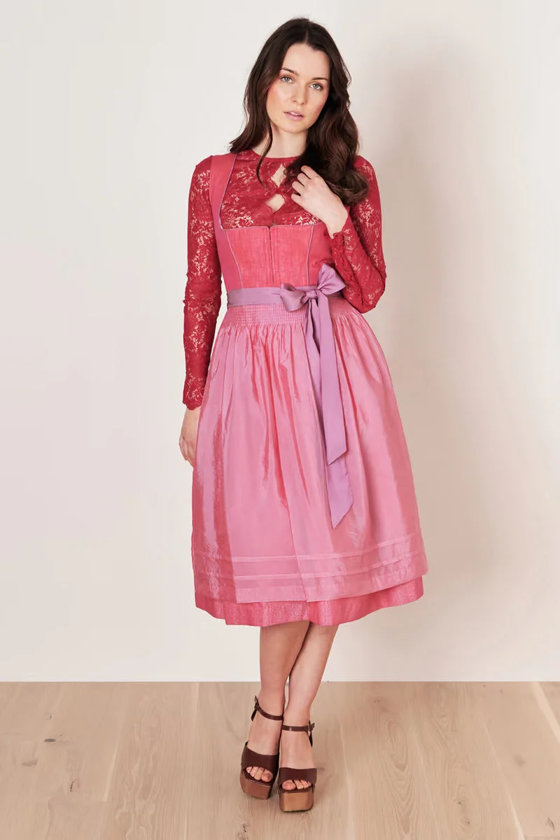 Kruger Long Dirndl 2pcs. 70cm "Amandine" red