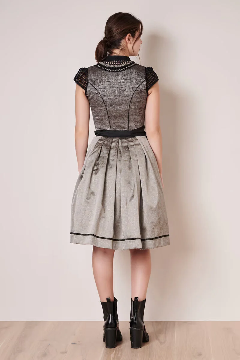 Kruger Midi Dirndl 2pcs. 60cm "Loreen" black (38)