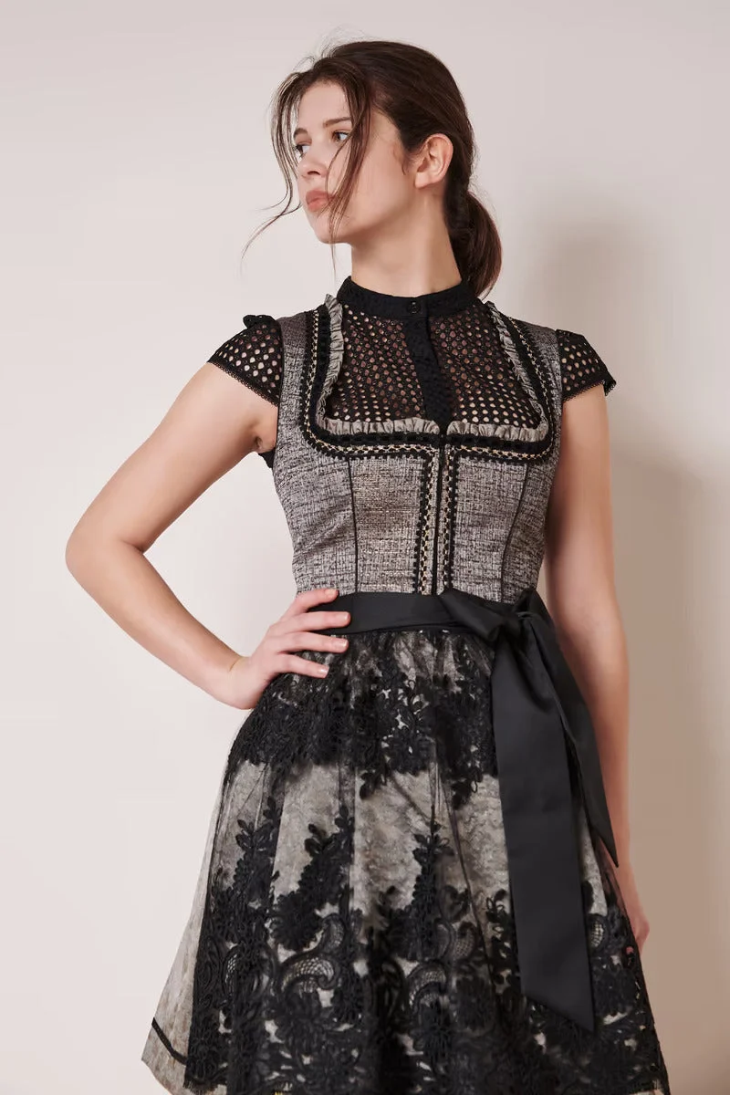 Kruger Mini Dirndl 2pcs. 50cm "Loreen" black (40) closeout