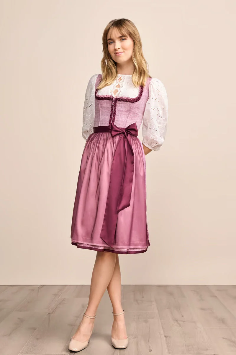 Kruger Midi Dirndl 2pcs. 60cm "Maryanne" red (46)