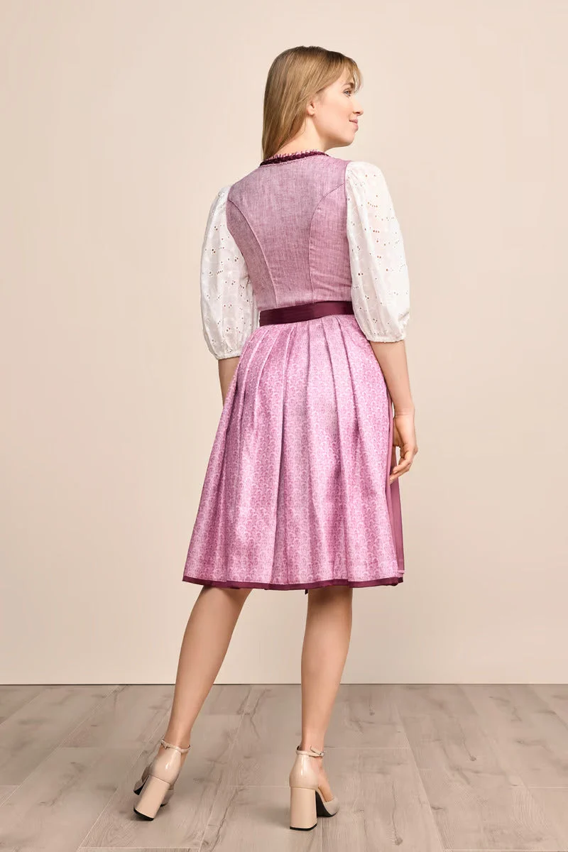 Kruger Midi Dirndl 2pcs. 60cm "Maryanne" red (46)