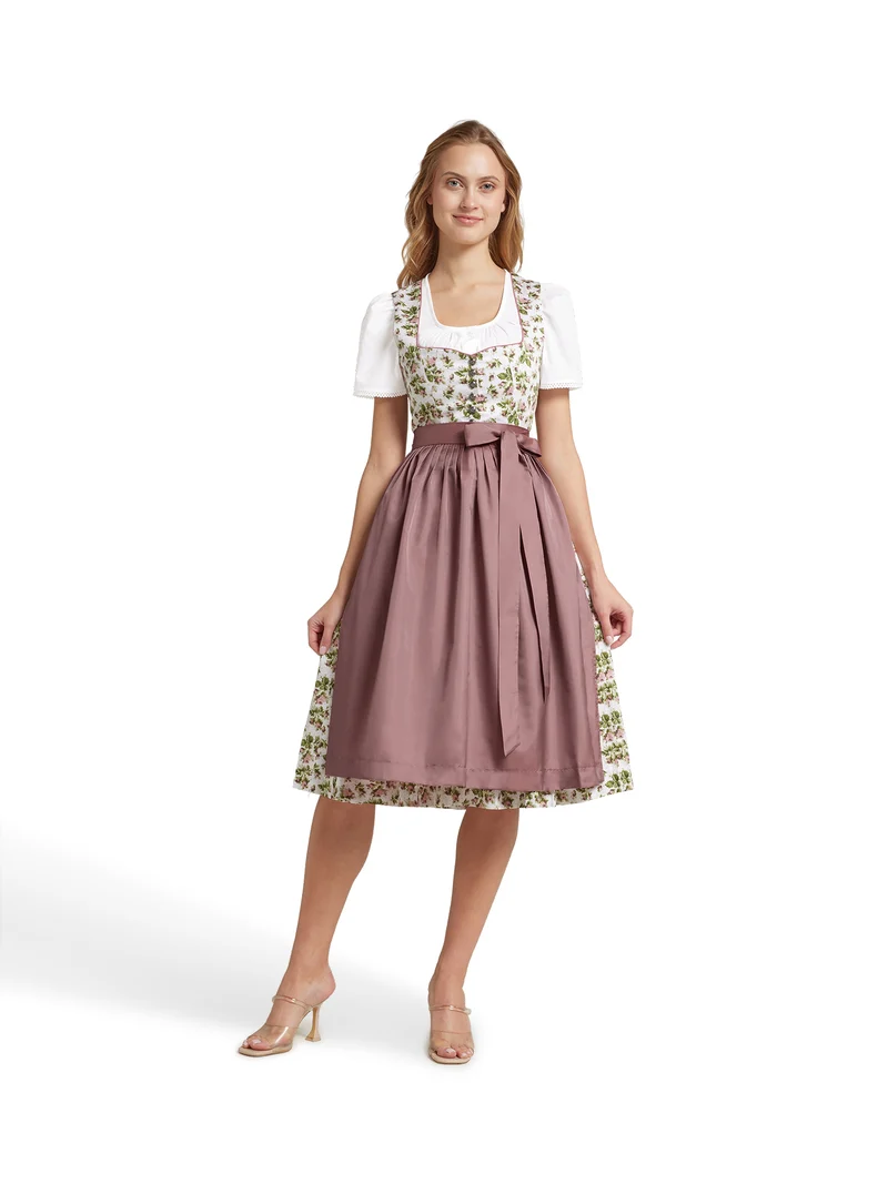 Rund ausgeschnittene Basic Dirndlbluse