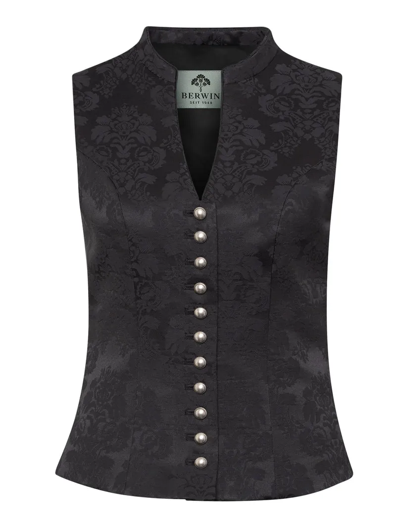 Mieder Stretch-Jacquard mit Stehkragen