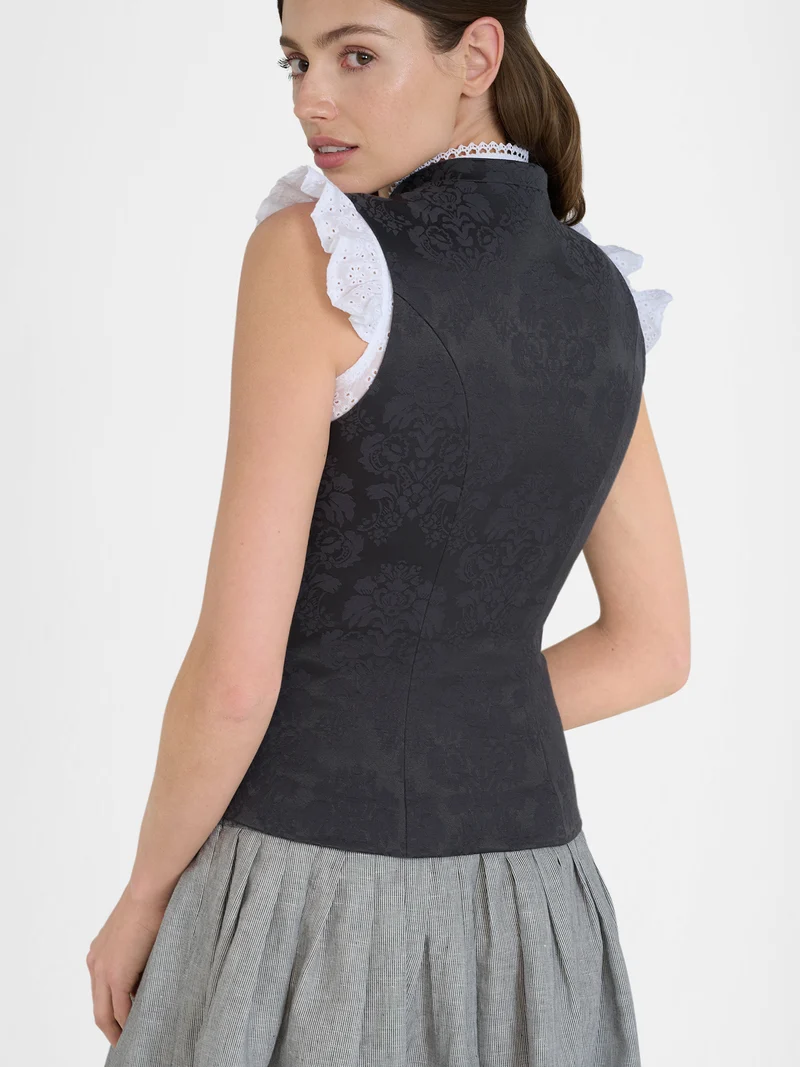 Mieder Stretch-Jacquard mit Stehkragen
