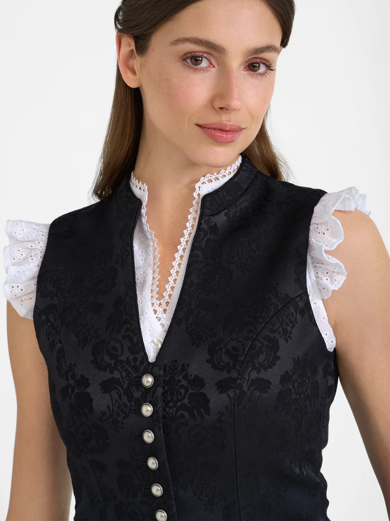 Mieder Stretch-Jacquard mit Stehkragen