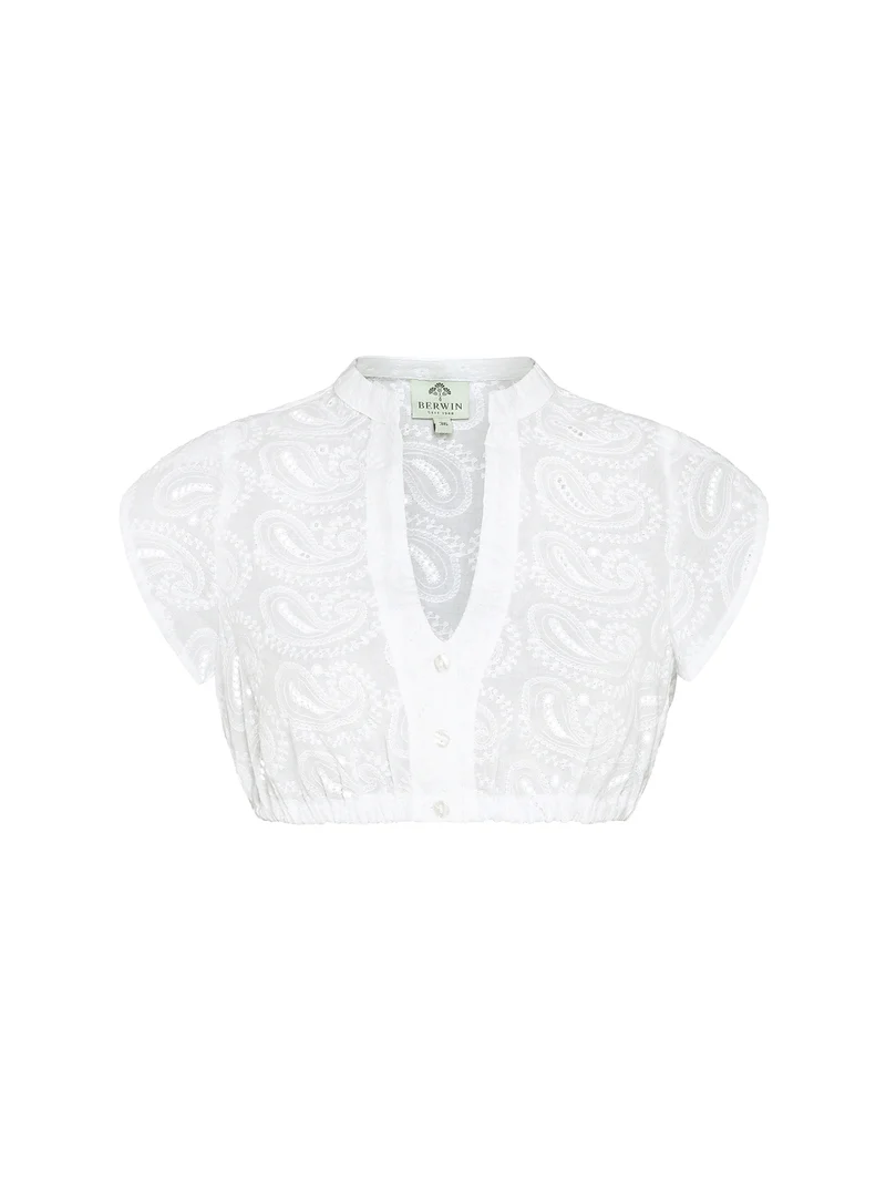 Dirndlbluse aus Lochstickerei
