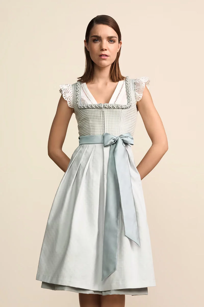 Kruger Long Dirndl 2pcs. 70cm "Anjali" gray-blue
