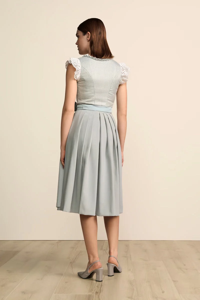 Kruger Long Dirndl 2pcs. 70cm "Anjali" gray-blue