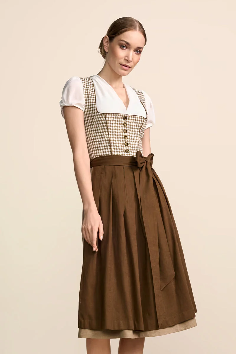 Kruger Long Dirndl 2pcs. 70cm "Micaela" brown