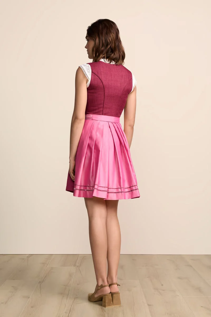 Kruger Mini Dirndl 2pcs. 50cm "Rianna" pink