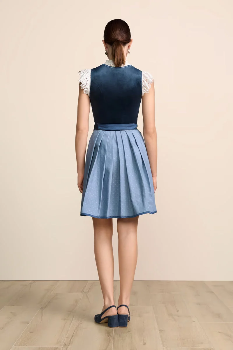 Kruger Mini Dirndl 2pcs. 50cm "Luriel" blue