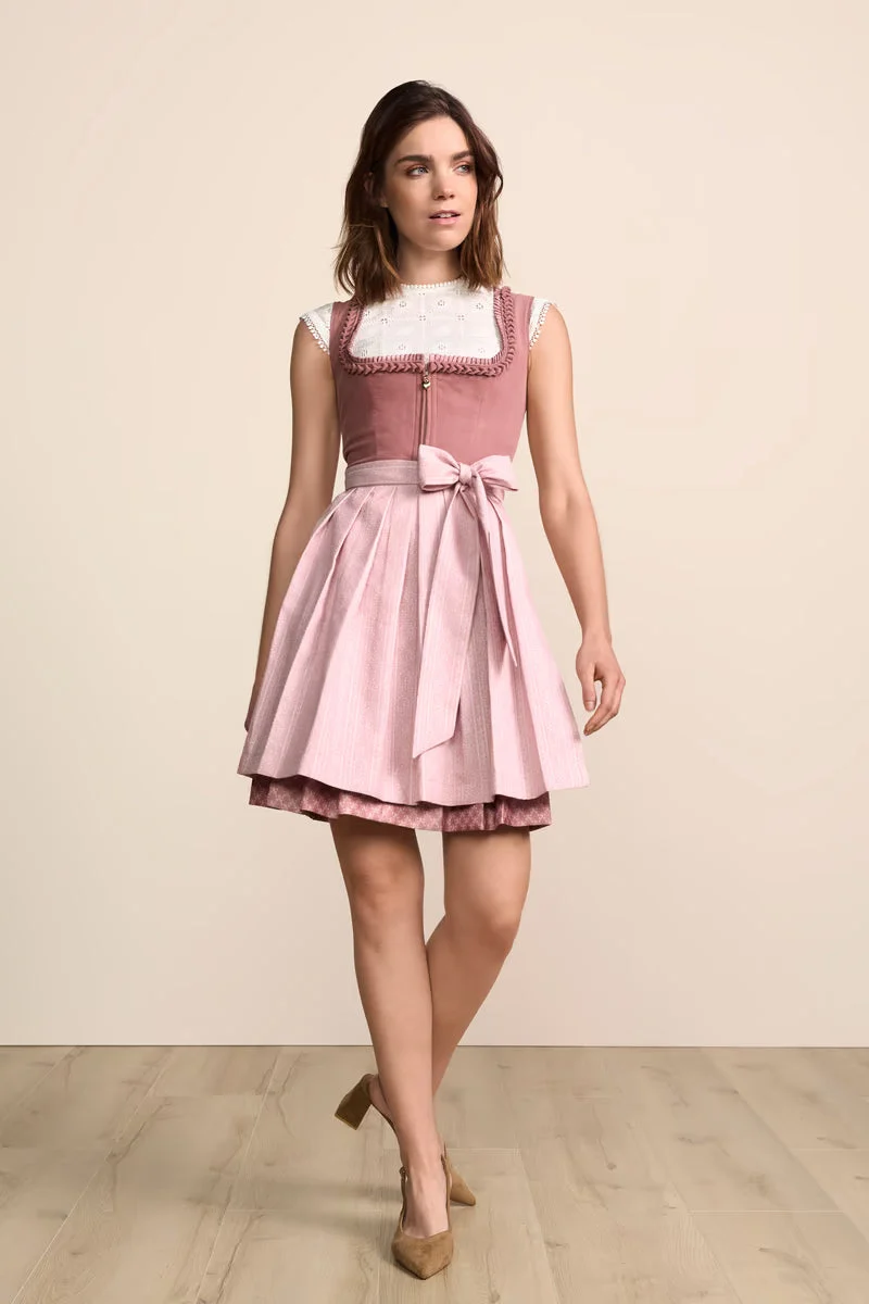 Kruger Mini Dirndl 2pcs. 50cm "Chleophea" pink