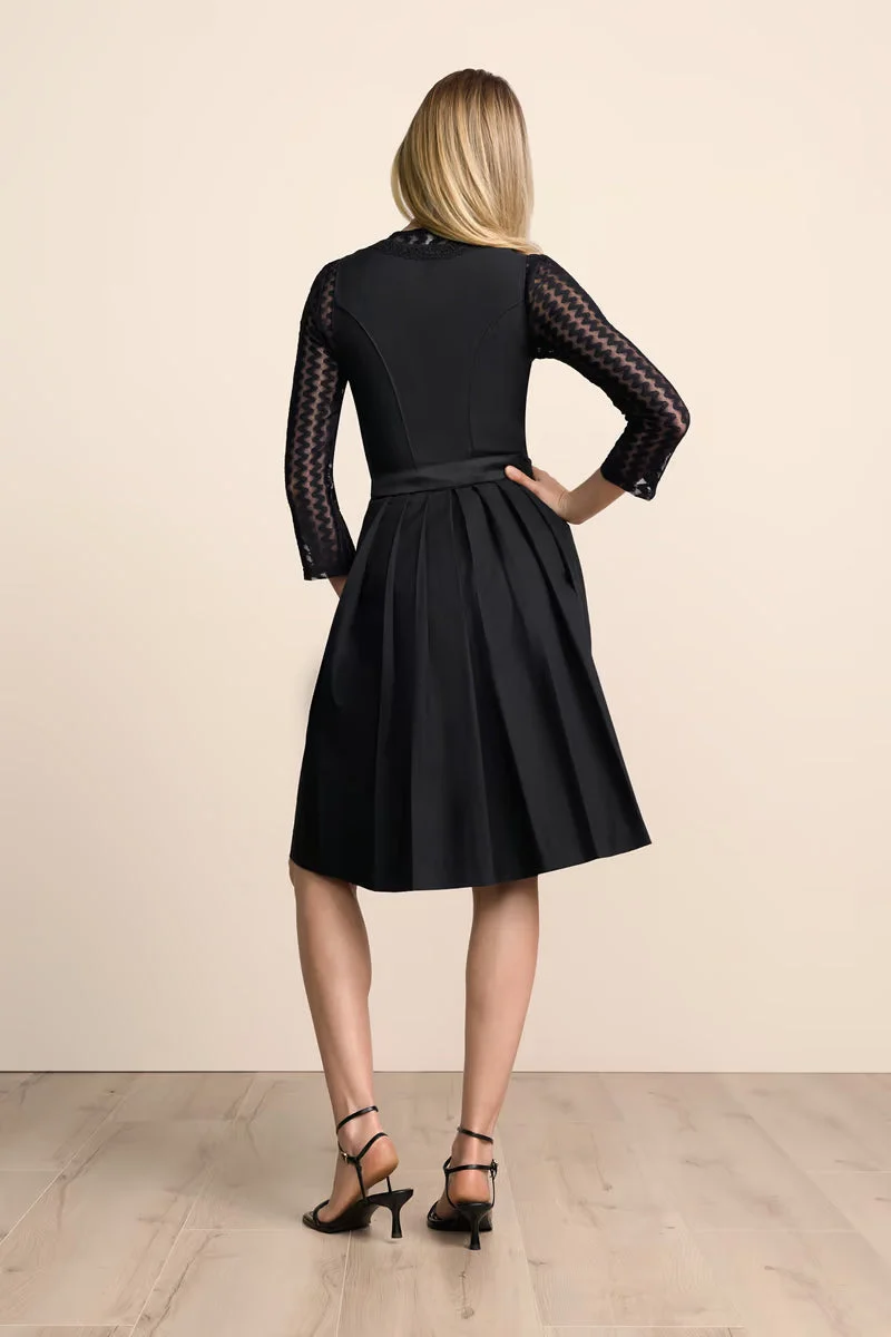 Kruger Midi Dirndl 2pc 60cm "Ziska" black (size 36,38,40)