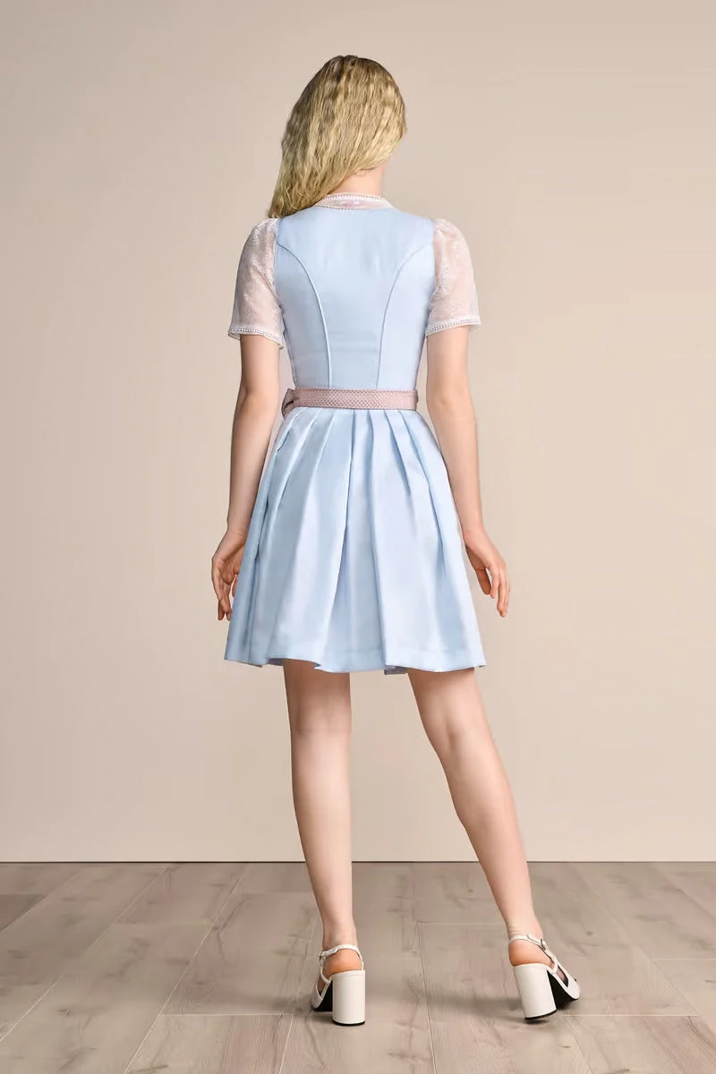 Kruger Mini Dirndl 2pcs. 50cm "Priscilla" blue (38)