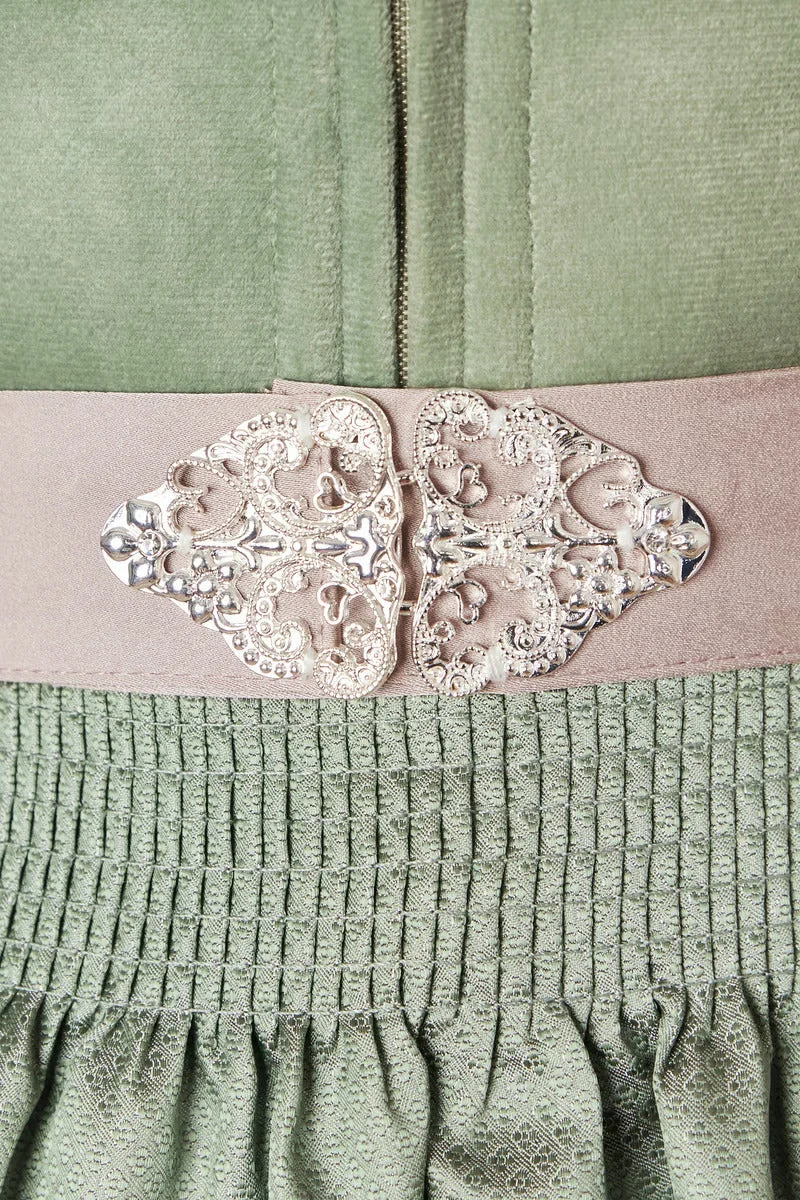 Kruger Mini Dirndl 2pcs. 50cm "Neelia" green