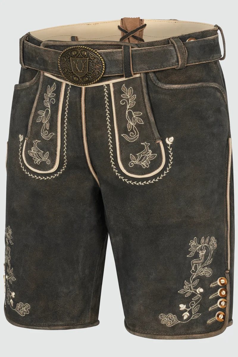 Kruger Men's Lederhosen "Arendt" with belt (size 54) closeout