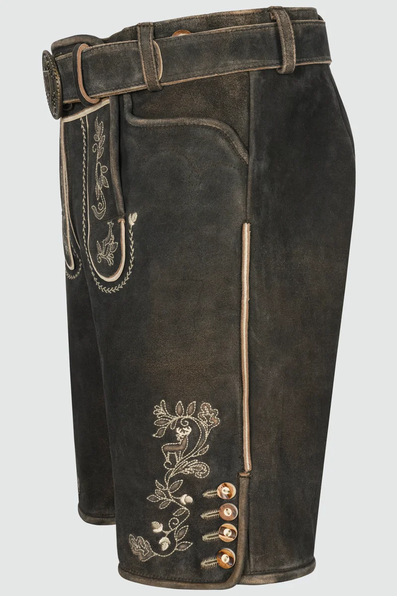 Kruger Men's Lederhosen "Arendt" with belt (size 54) closeout