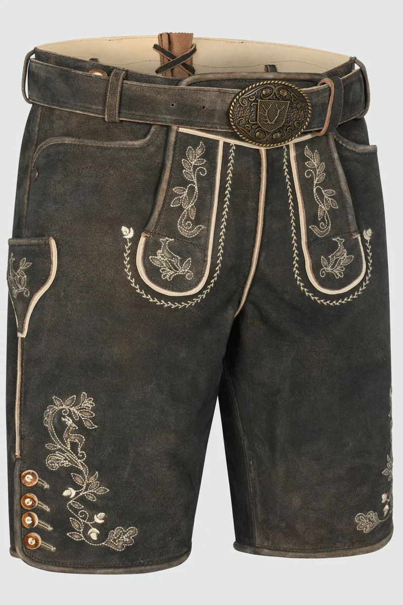 Kruger Men's Lederhosen "Arendt" with belt (size 54) closeout