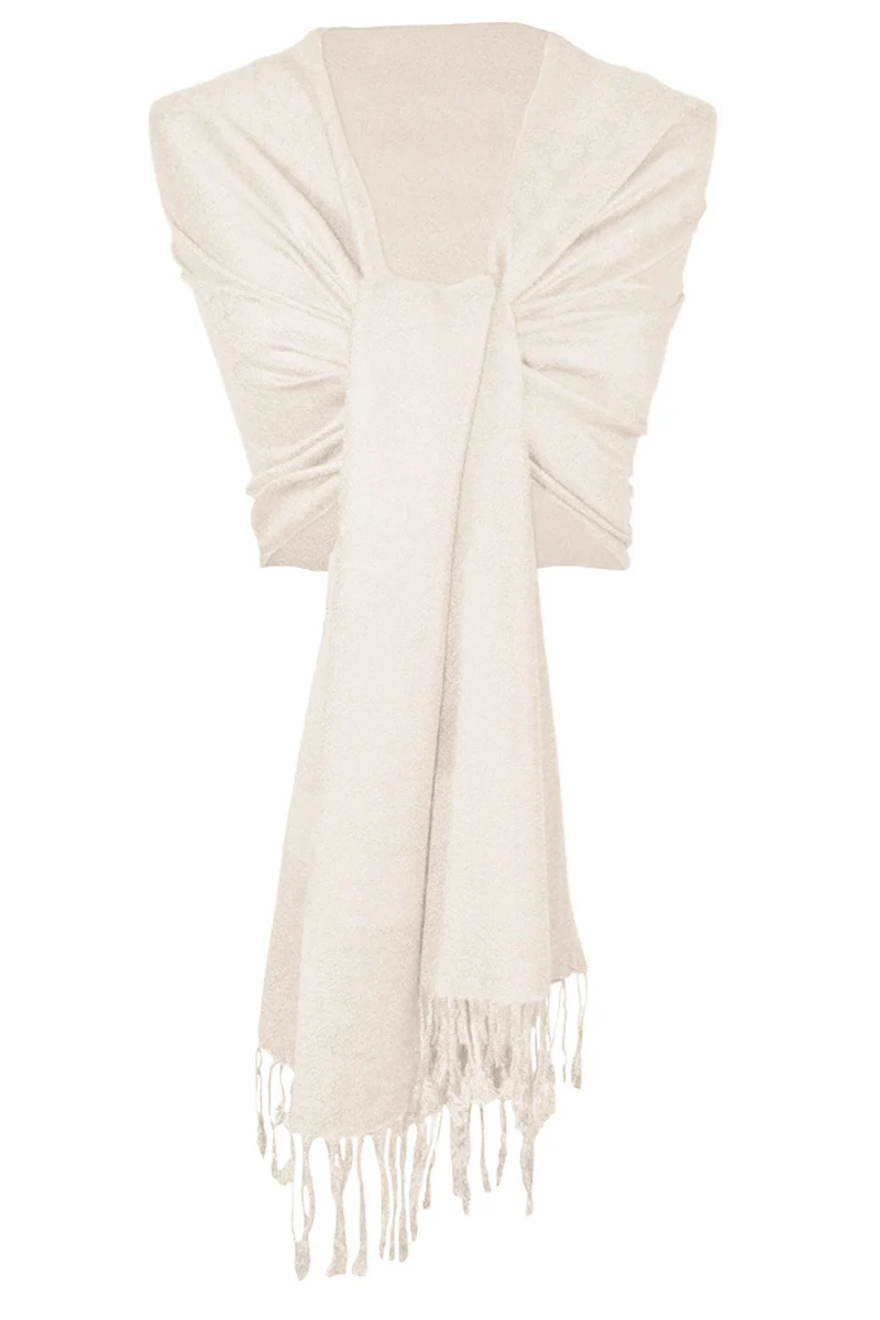 Halstuch aus Viscose - Stola Schal 185 x 70 cm | Beige