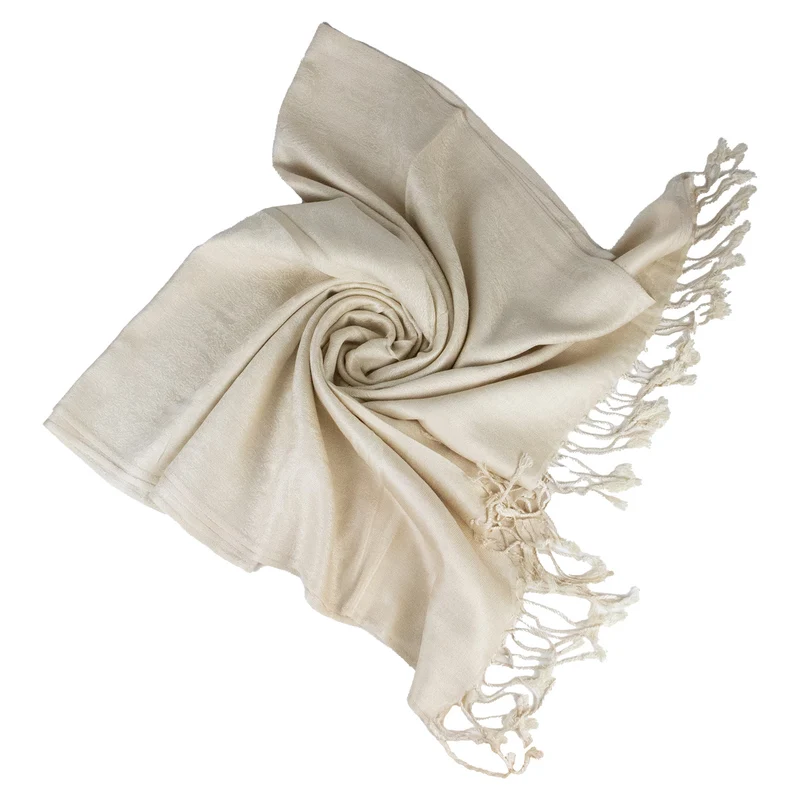 Halstuch aus Viscose - Stola Schal 185 x 70 cm | Beige