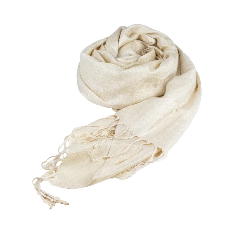 Halstuch aus Viscose - Stola Schal 185 x 70 cm | Beige