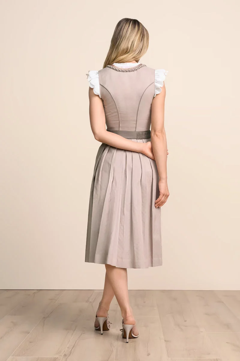 Kruger Long Dirndl 2pcs. 70cm "Mariselle" brown