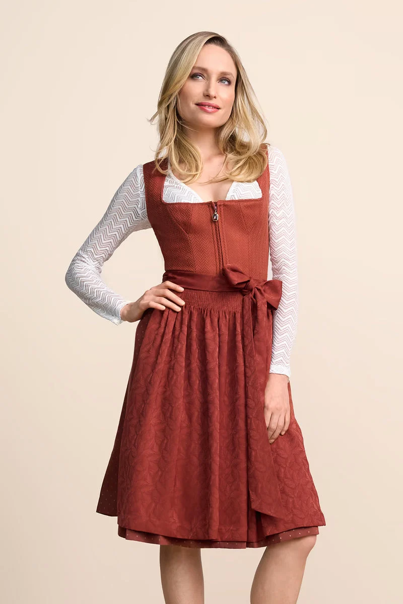 Kruger Midi Dirndl 2pc 60cm "Zanira" red