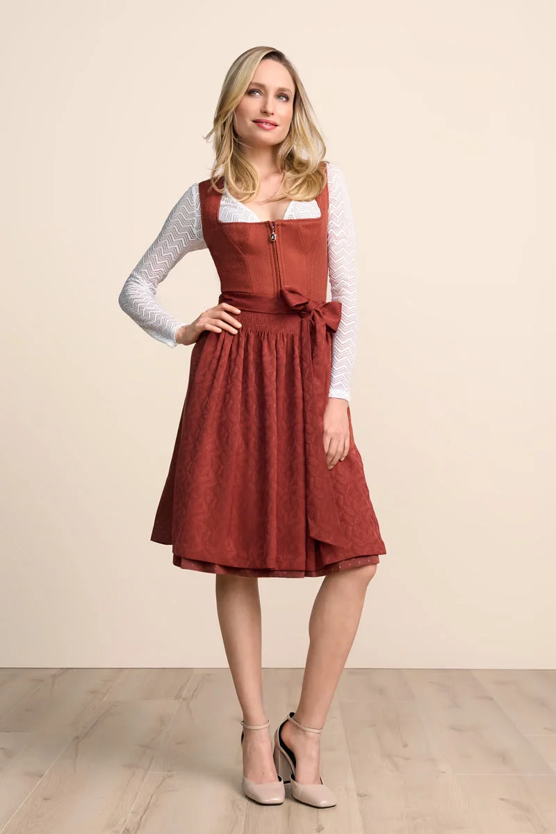 Kruger Midi Dirndl 2pc 60cm "Zanira" red