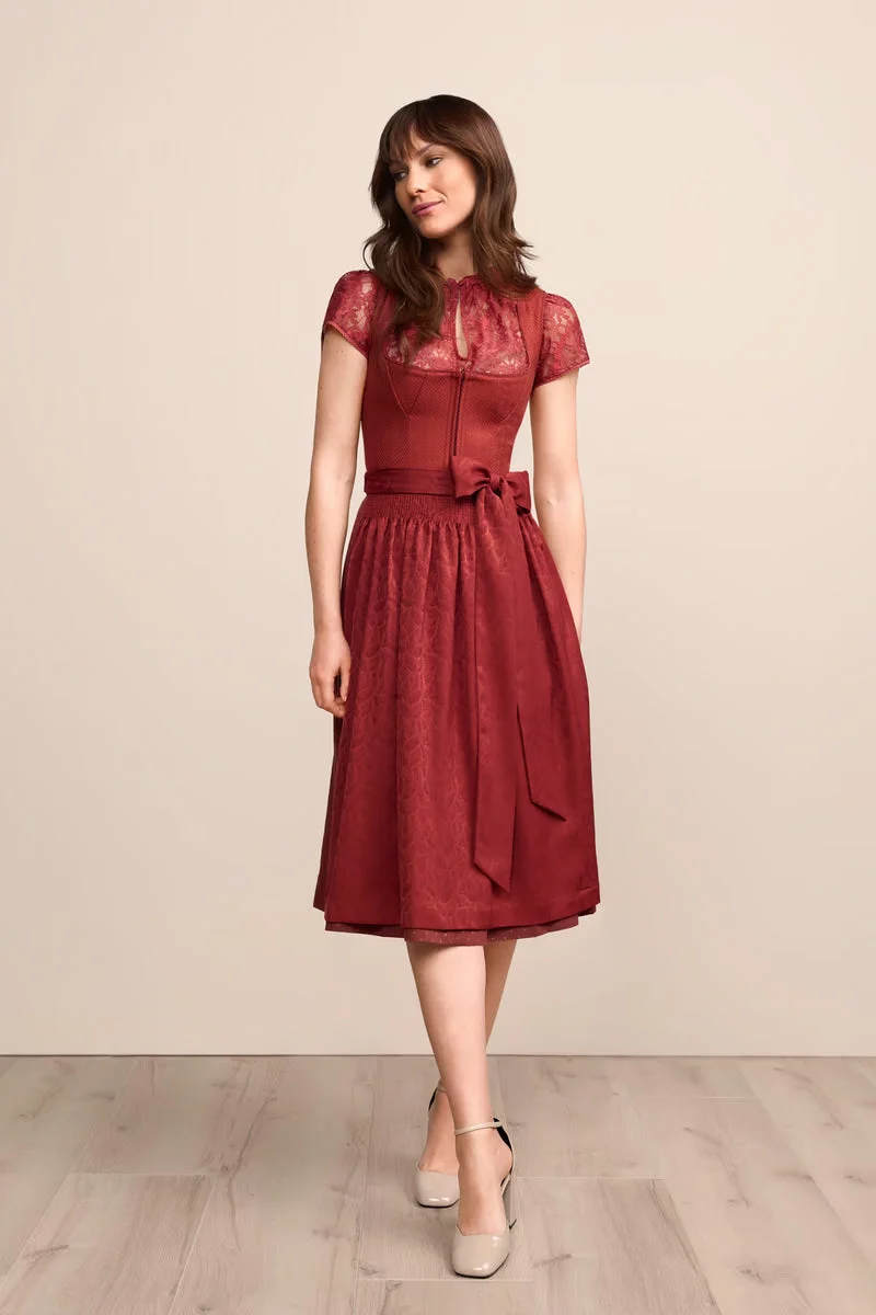 Kruger Long Dirndl 2pc 70cm "Zanira" red
