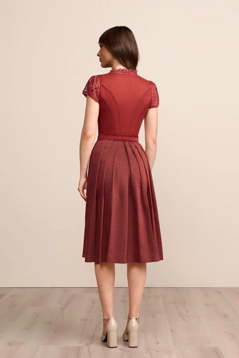 Kruger Long Dirndl 2pc 70cm "Zanira" red