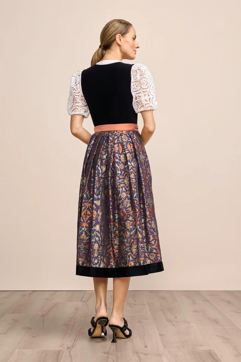 Kruger Long Dirndl 2pcs. 80cm "Jacinta" black