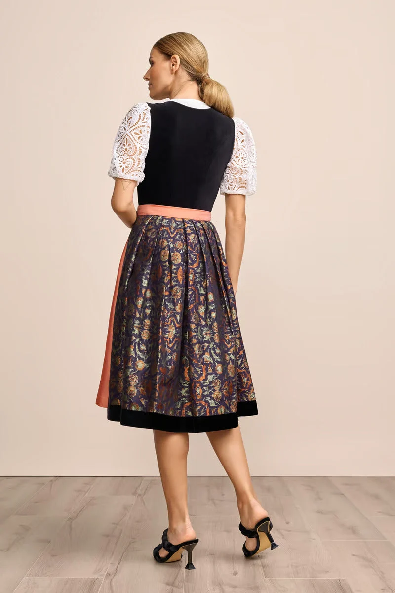 Kruger Long Dirndl 2pcs. 70cm "Jacinta" black (size 36)