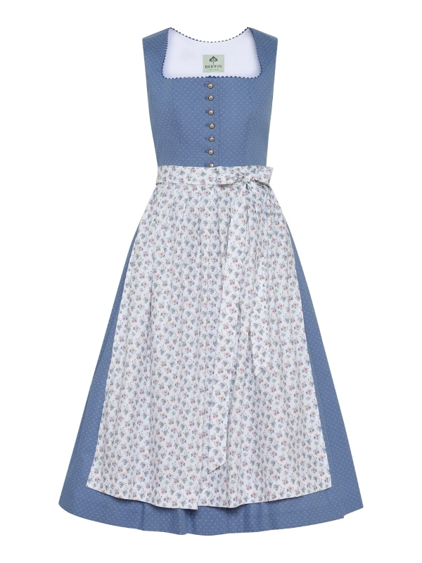 Berwin Long Dirndl 2pcs. 75cm "Wendy" blue