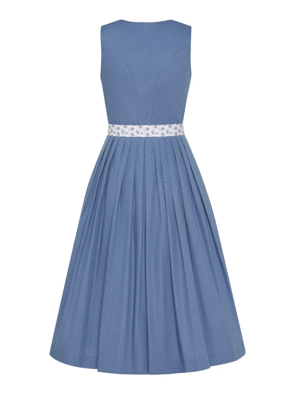 Berwin Long Dirndl 2pcs. 75cm "Wendy" blue