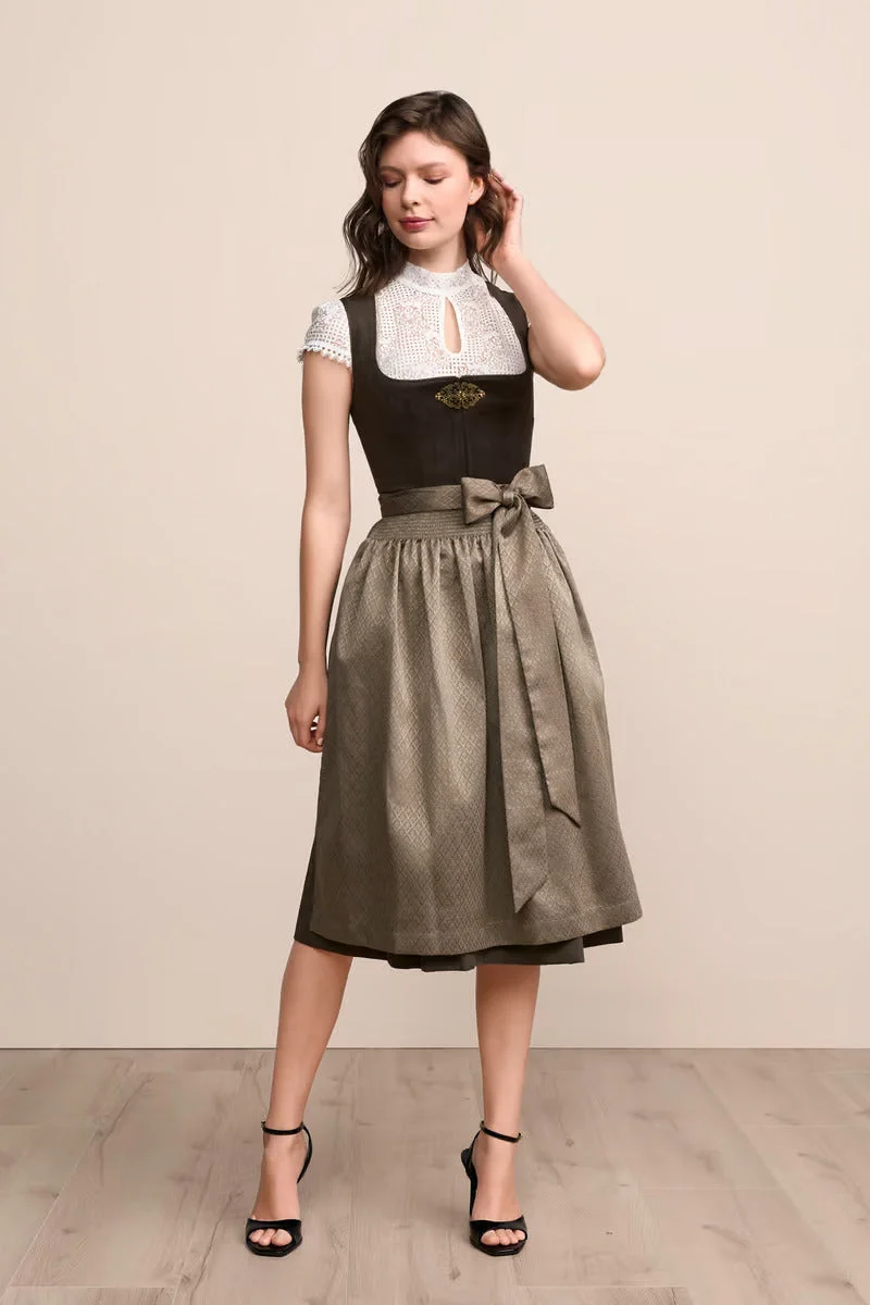 Kruger Long Dirndl 2pcs. 70cm "Cari" brown