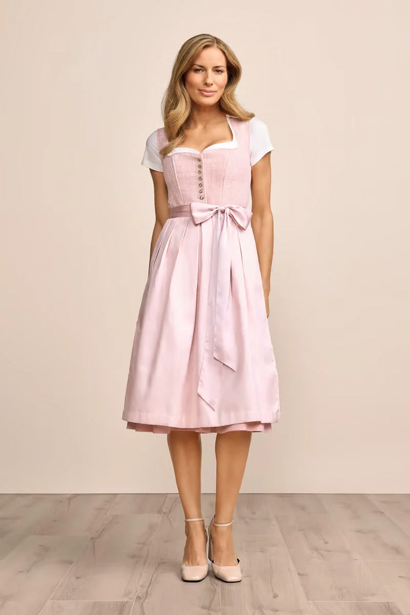 Kruger Madelen Long Dirndl, Pink — 70cm 2pc Set