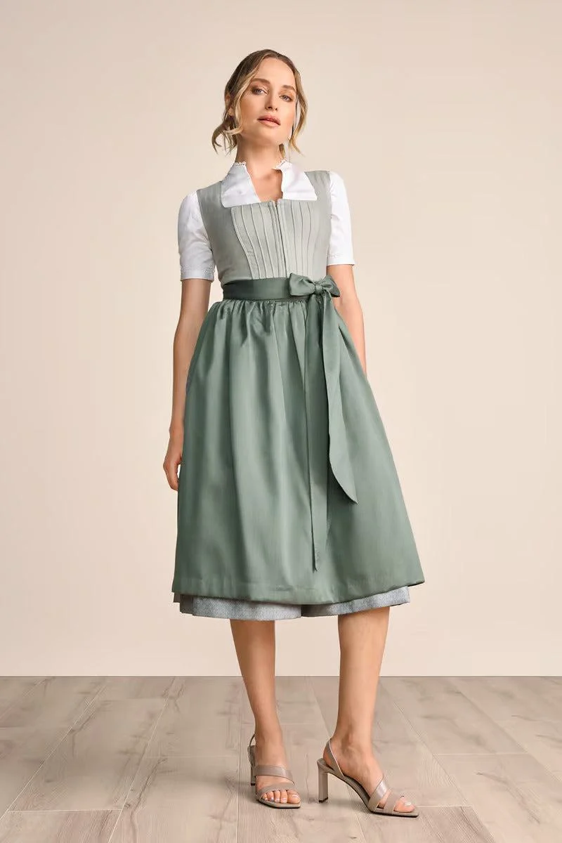 Kruger Long Dirndl 2pcs. 70cm "Margit" sage