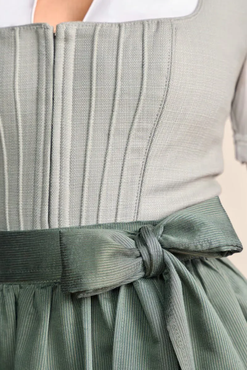 Kruger Midi Dirndl 2pcs. 60cm "Margit" green (40)