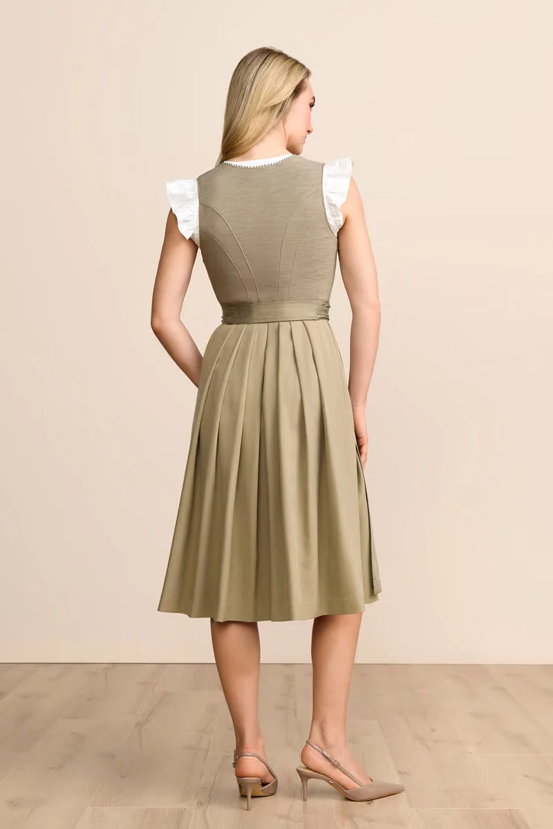 Krüger Winella Long Dirndl, Olive — 70cm 2pc Set