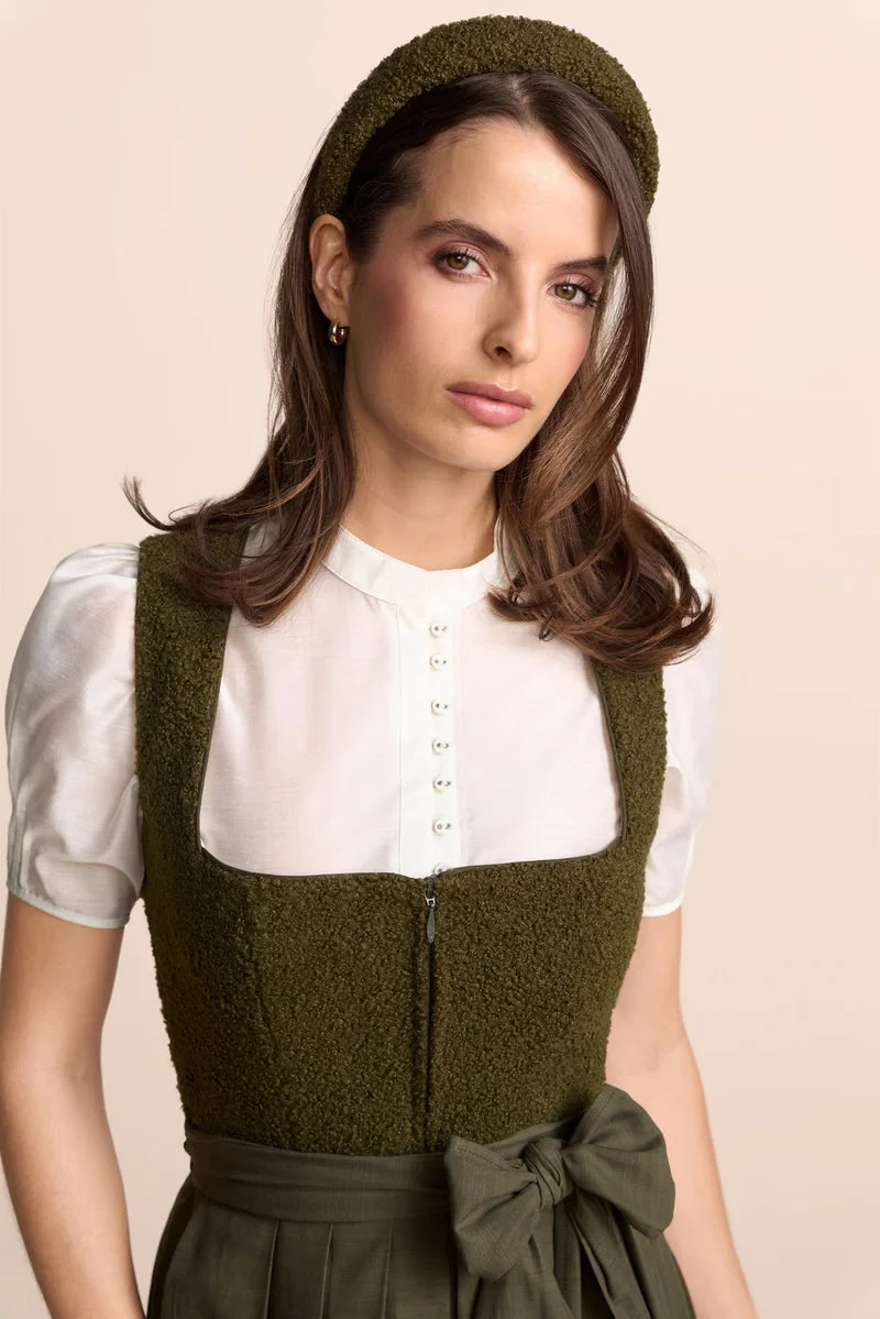 Kruger Noeline Long Dirndl, Green — 70cm 2pc Set