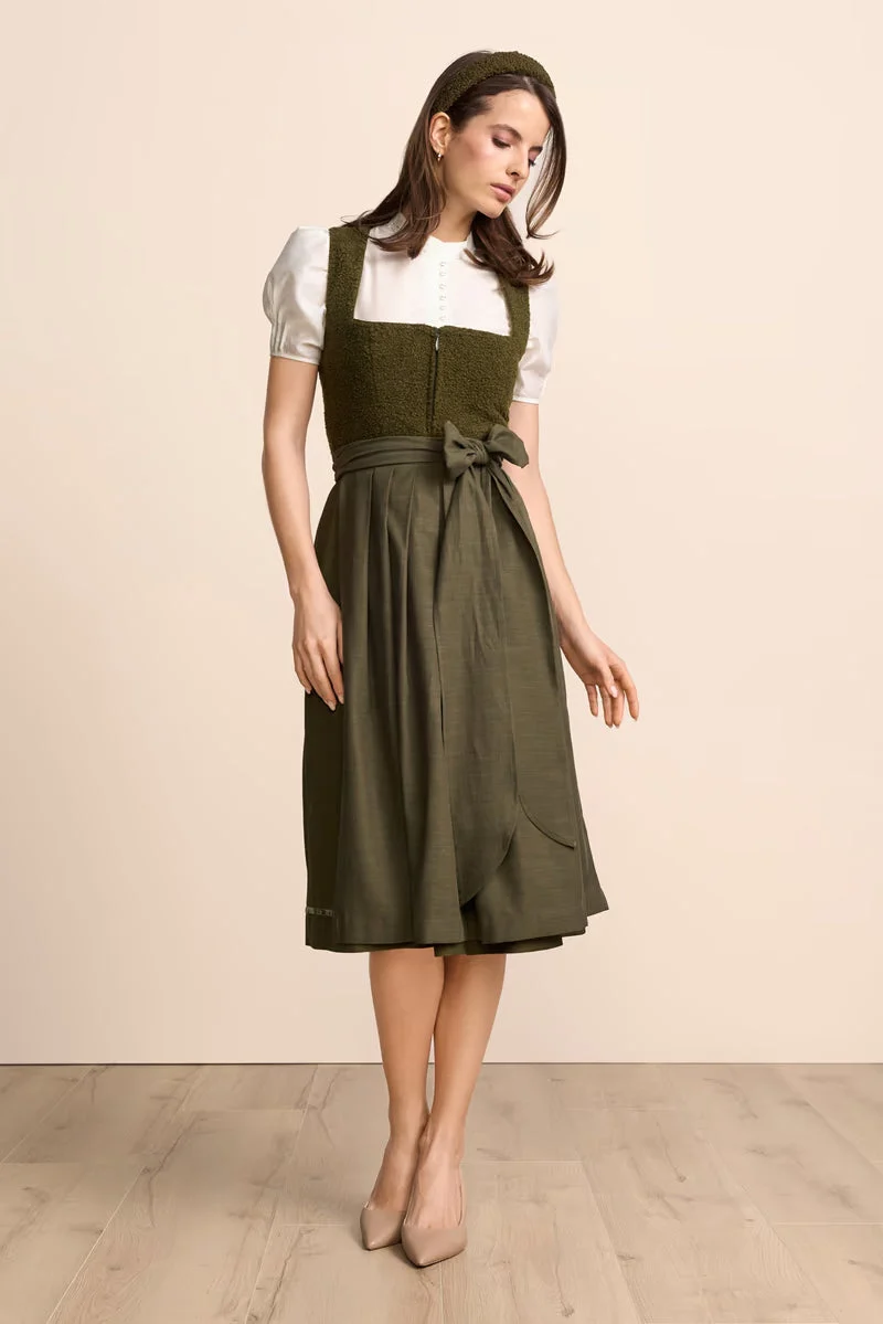 Kruger Noeline Long Dirndl, Green — 70cm 2pc Set