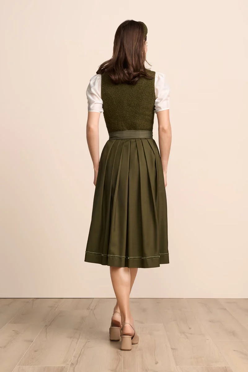 Kruger Noeline Long Dirndl, Green — 70cm 2pc Set